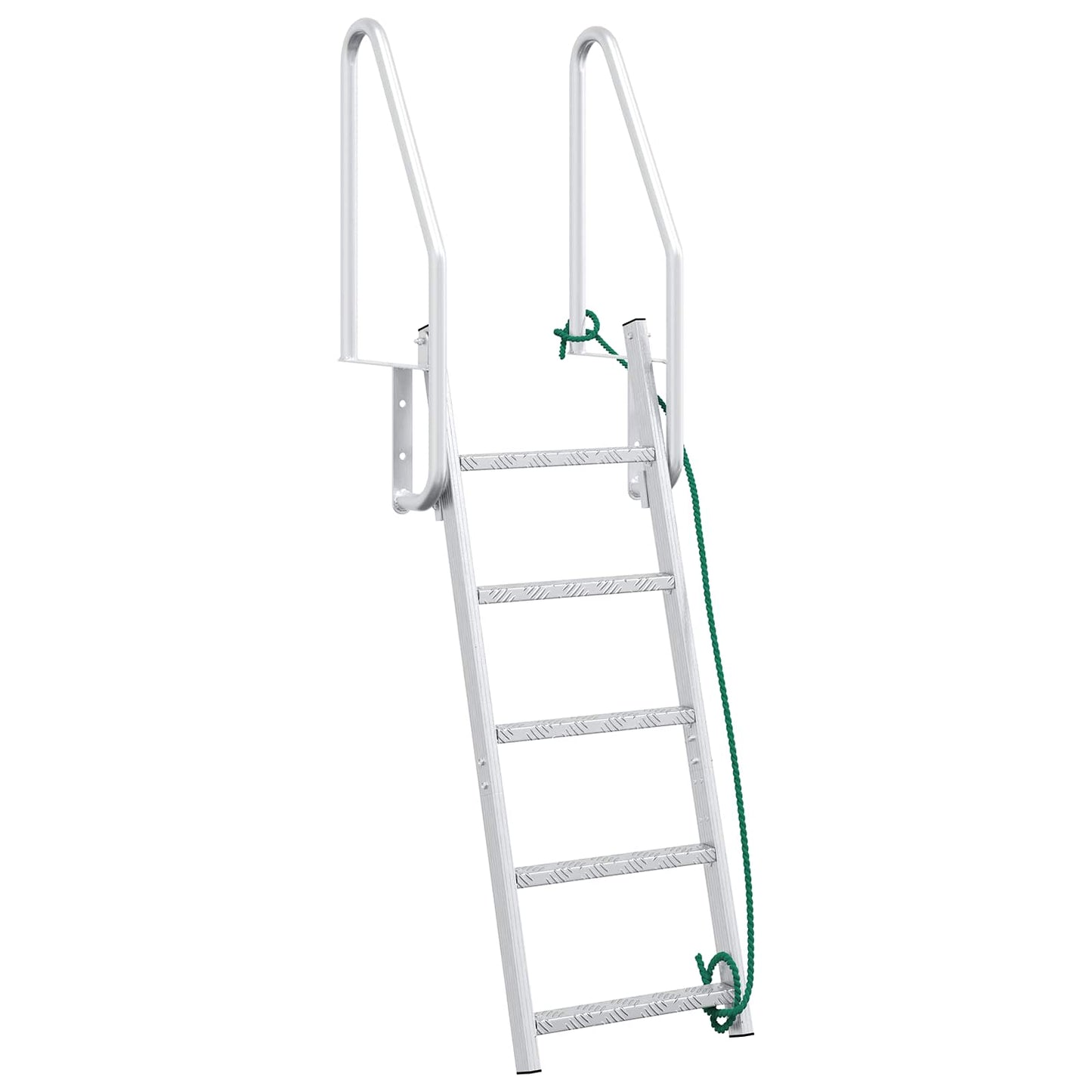 Scala da Dock a 5 Gradini Argento 58 x 77 x 191 cm Alluminio | homemem39