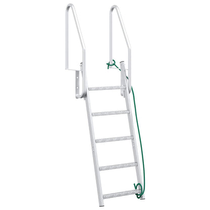 Scala da Dock a 5 Gradini Argento 58 x 77 x 191 cm Alluminio