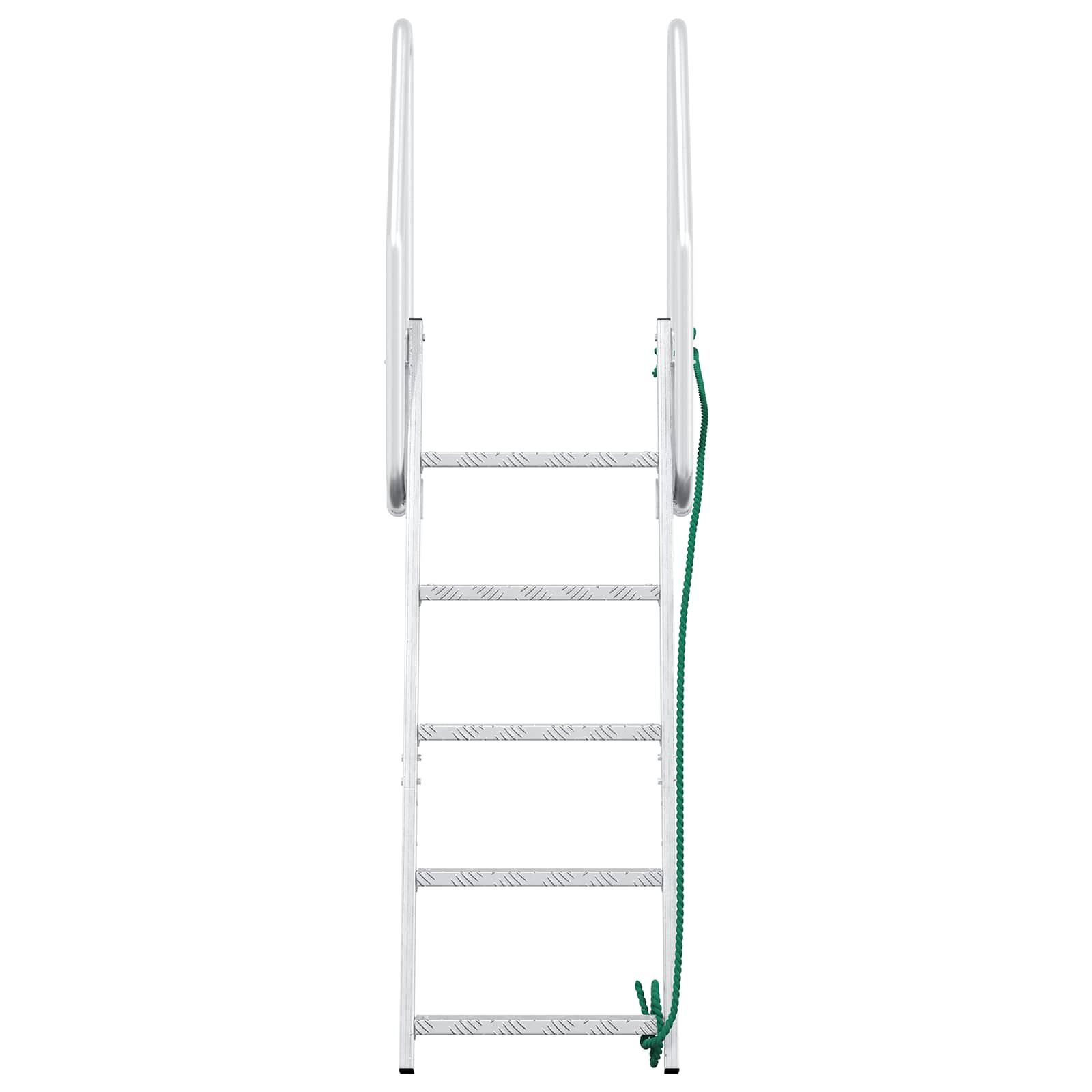 Scala da Dock a 5 Gradini Argento 58 x 77 x 191 cm Alluminio | homemem39