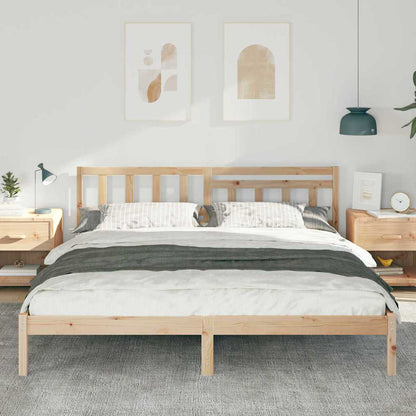 Struttura del letto Marrone 200 x 200 cm Pino massello | homemem39