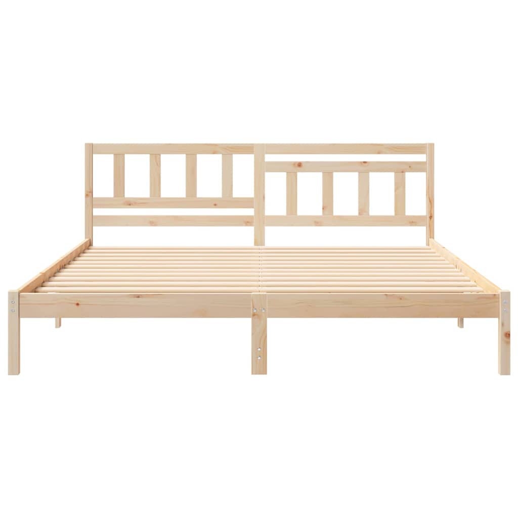 Struttura del letto Marrone 200 x 200 cm Pino massello | homemem39