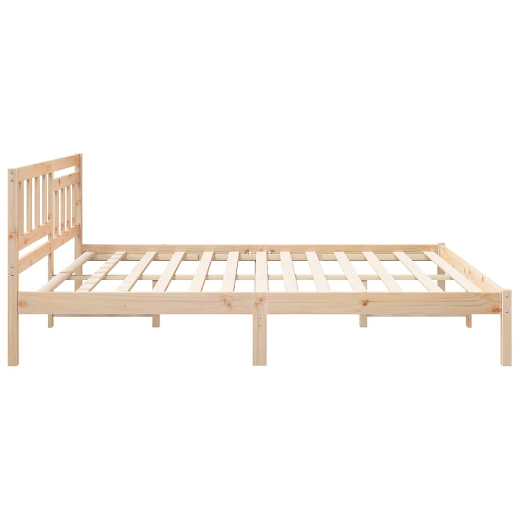 Struttura del letto Marrone 200 x 200 cm Pino massello | homemem39