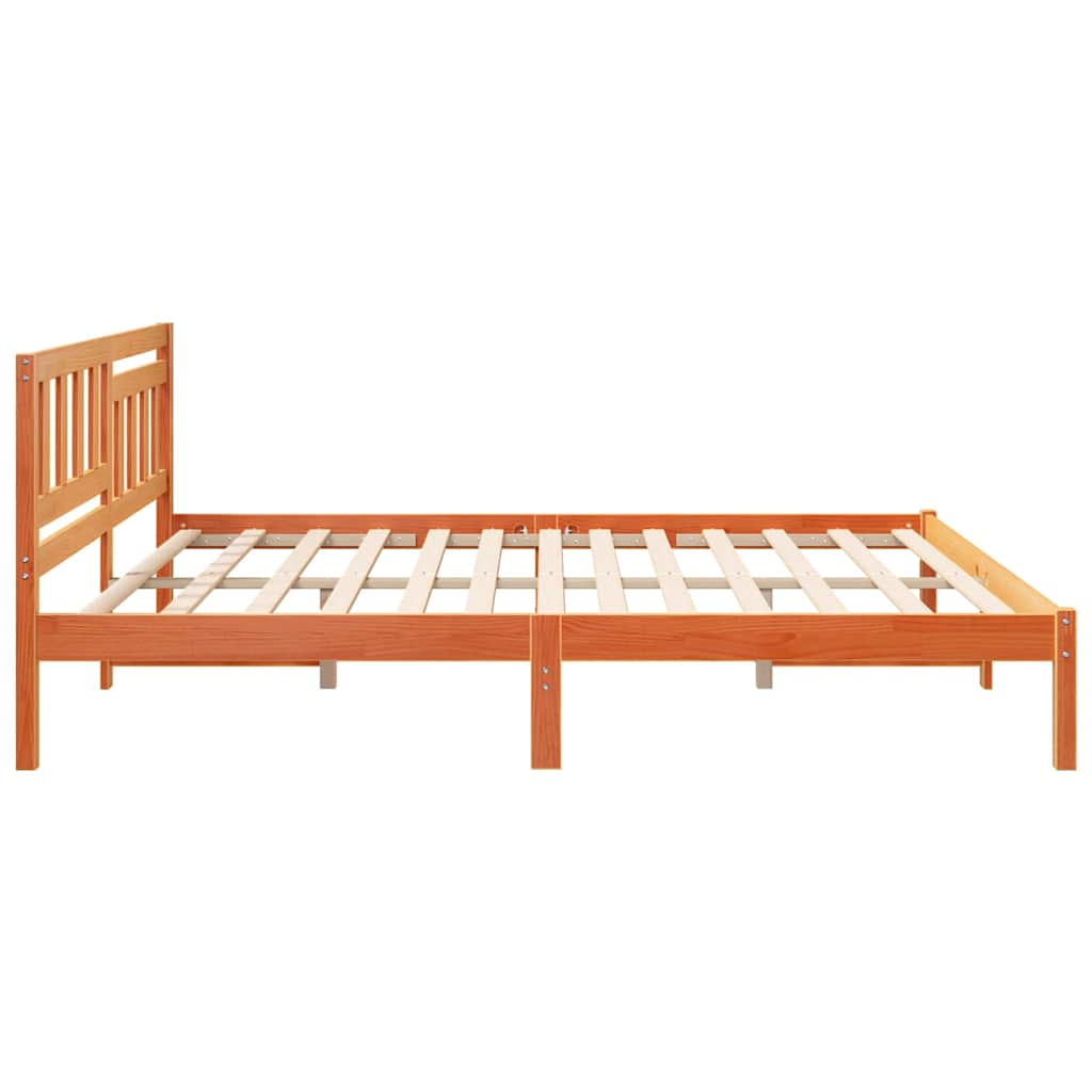 Struttura del letto Marrone cerato 200 x 200 cm Pino massello | homemem39