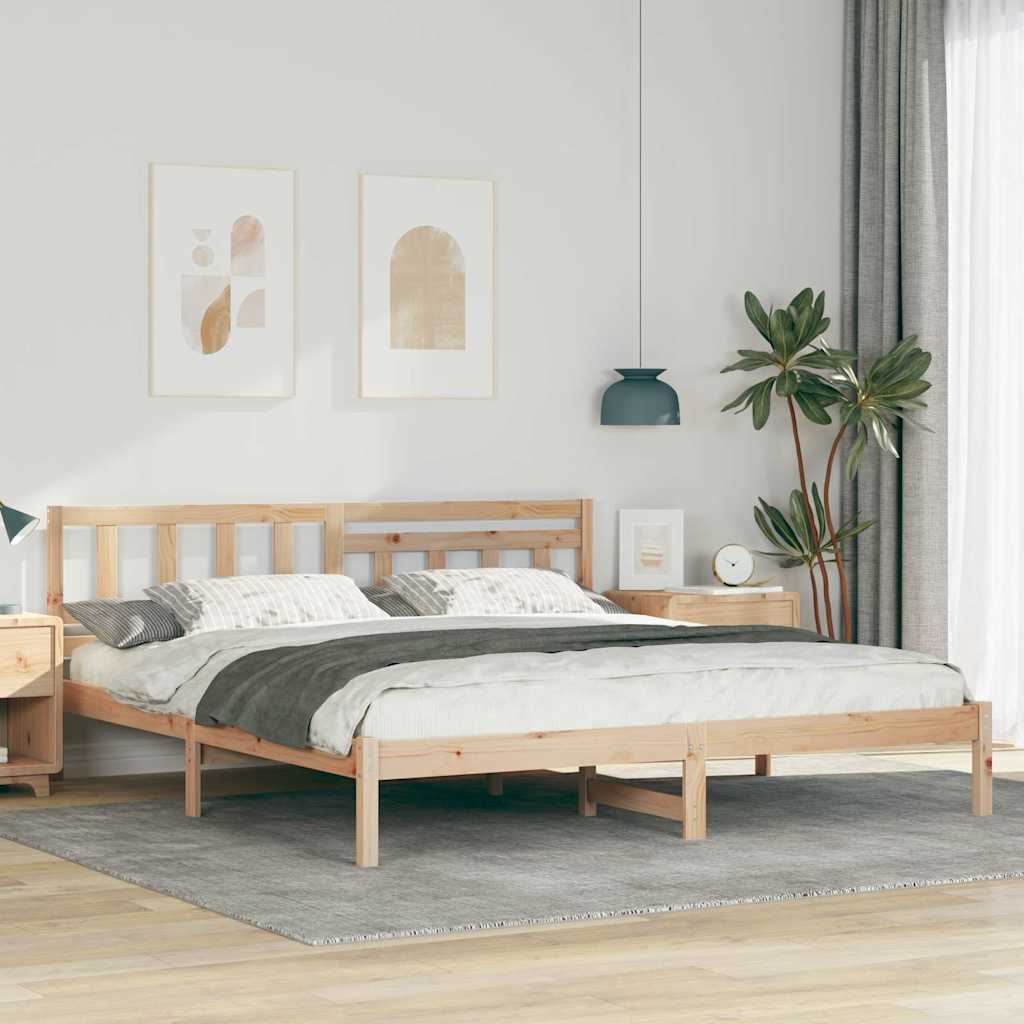 Struttura del letto Marrone 180 x 200 cm Pino massello | homemem39