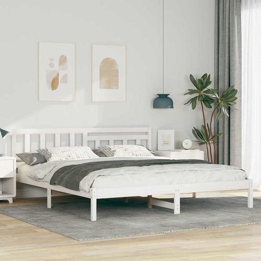 Struttura del letto Bianco 180 x 200 cm Pino massello