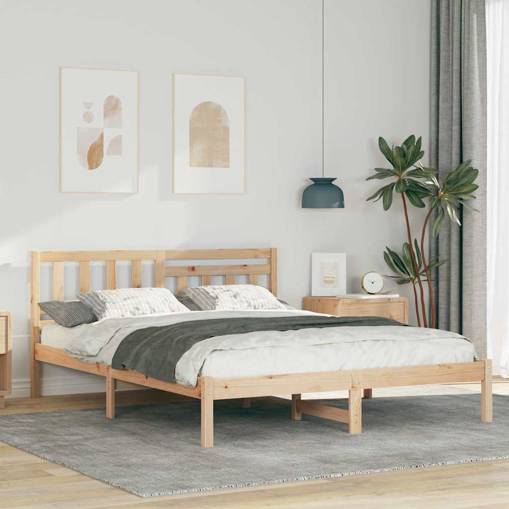 Struttura del letto Marrone 160 x 200 cm Pino massello | homemem39