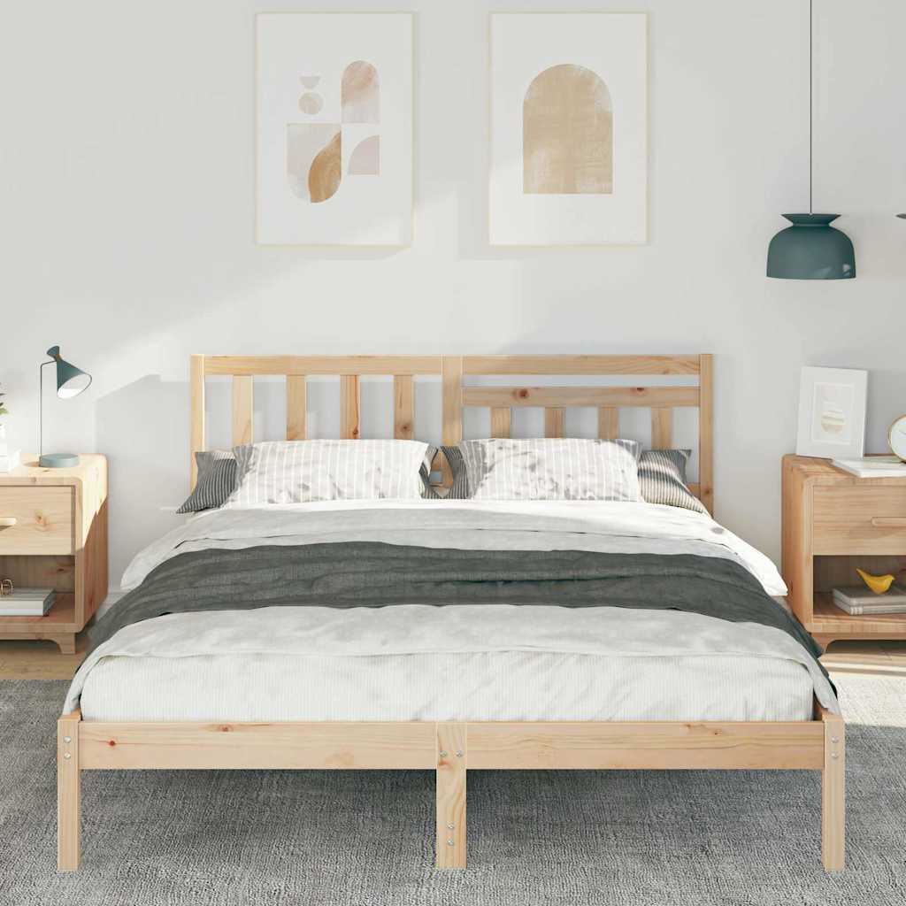 Struttura del letto Marrone 160 x 200 cm Pino massello | homemem39