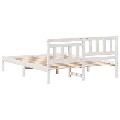 Struttura del letto Bianco 160 x 200 cm Pino massello | homemem39