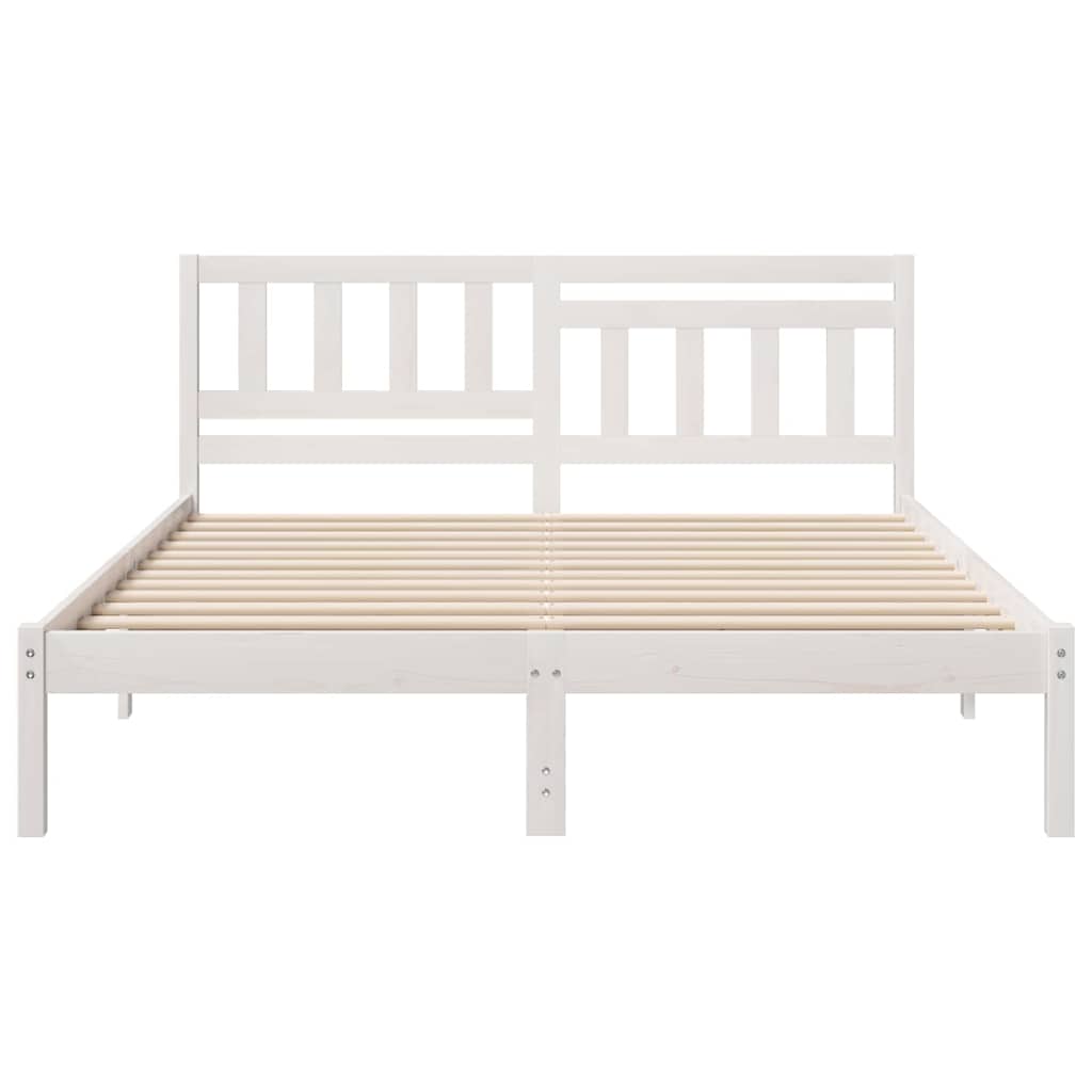 Struttura del letto Bianco 150 x 200 cm Pino massello | homemem39
