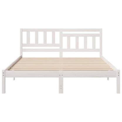 Struttura del letto Bianco 150 x 200 cm Pino massello | homemem39