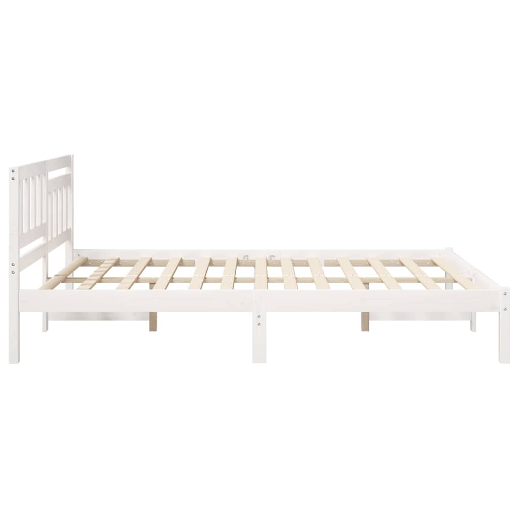 Struttura del letto Bianco 150 x 200 cm Pino massello | homemem39