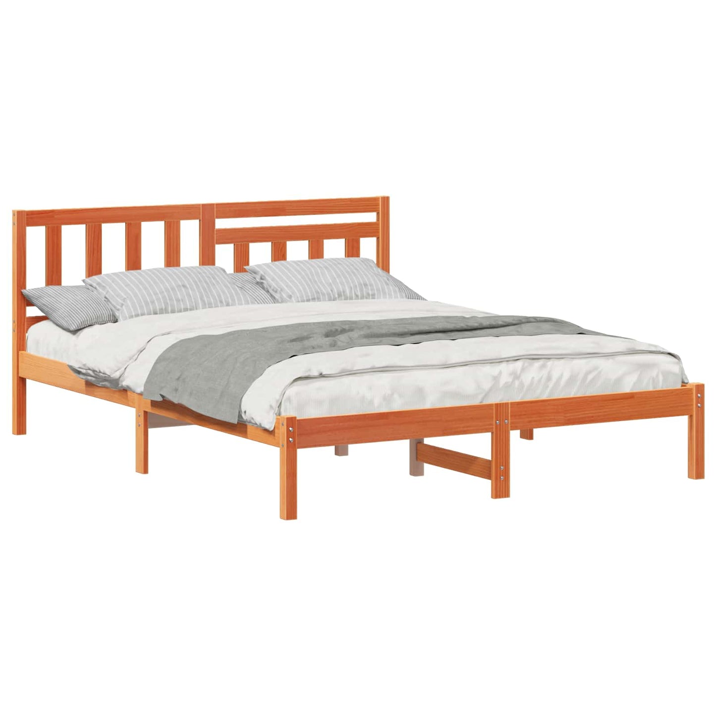 Struttura del letto Marrone cerato 150 x 200 cm Pino massello | homemem39
