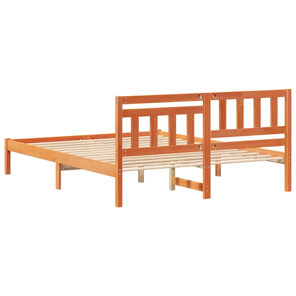 Struttura del letto Marrone cerato 140 x 200 cm Pino massello | homemem39
