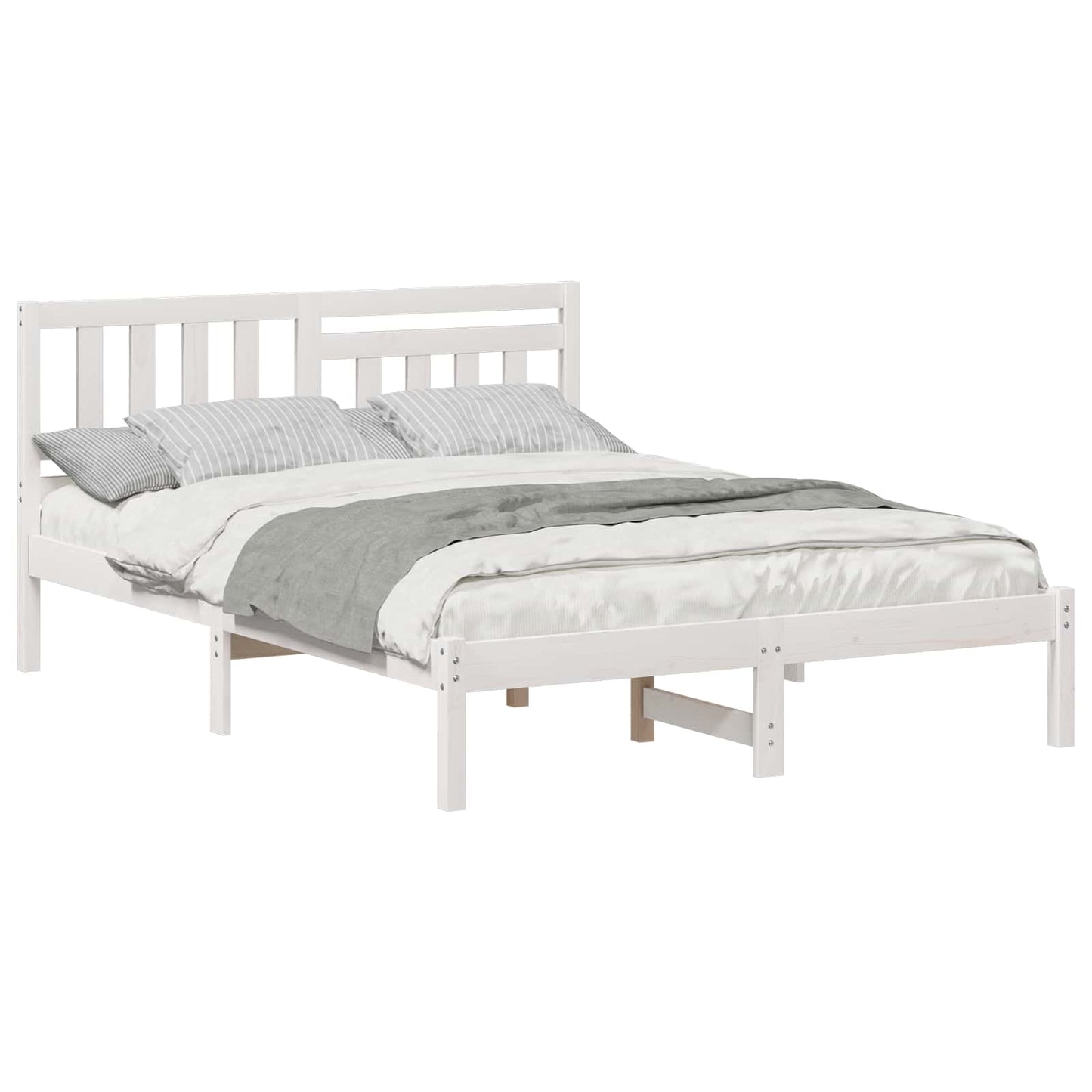 Struttura del letto Bianco 120 x 200 cm Pino massello | homemem39