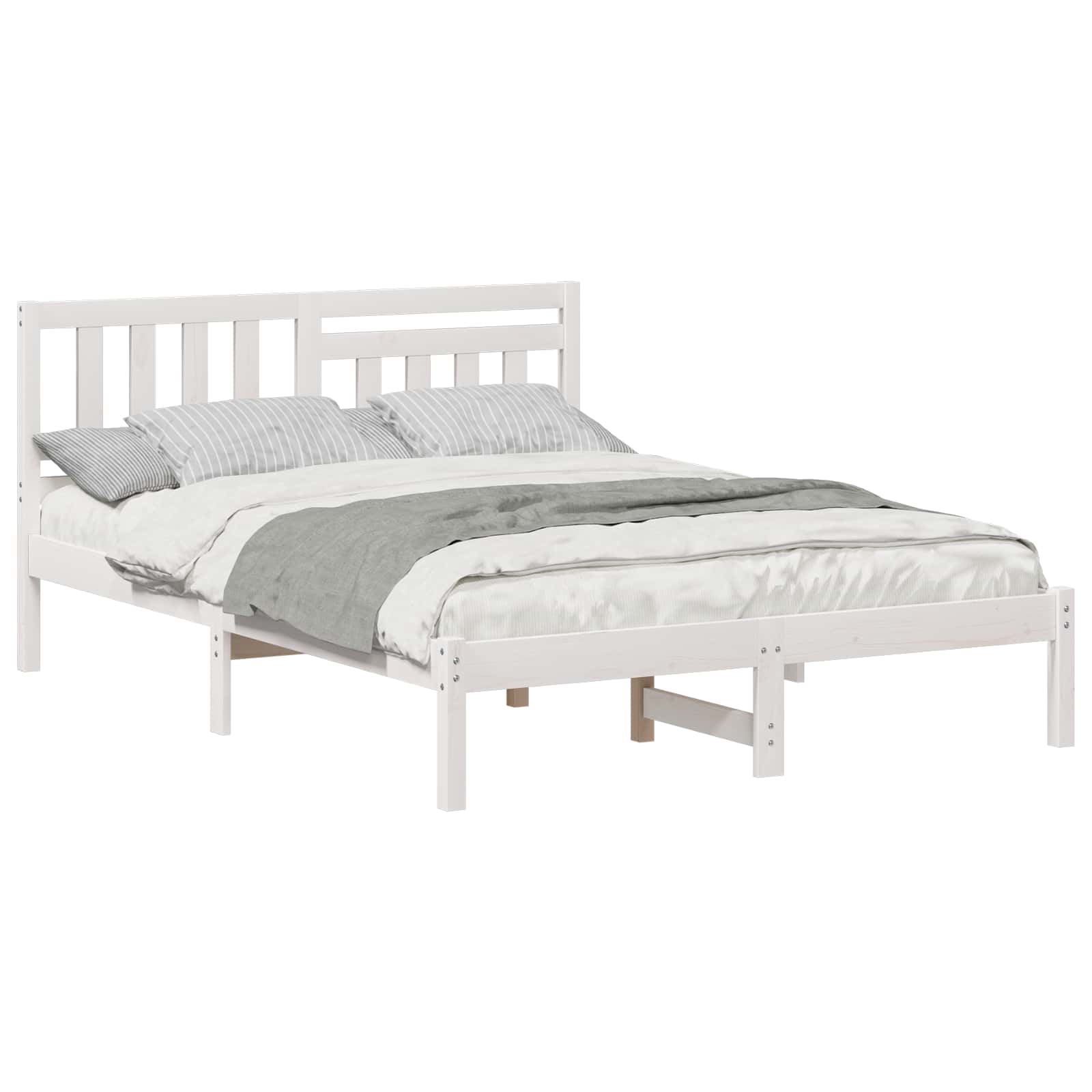 Struttura del letto Bianco 120 x 200 cm Pino massello | homemem39