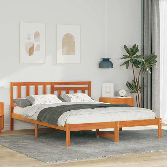 Struttura del letto Marrone cerato 120 x 200 cm Pino massello | homemem39