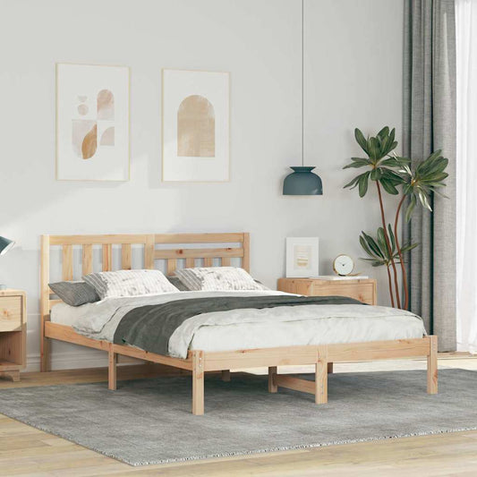 Struttura del letto Marrone 140 x 190 cm Pino massello | homemem39