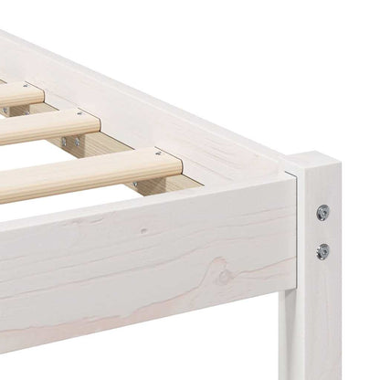 Struttura del letto Bianco 140 x 190 cm Pino massello | homemem39