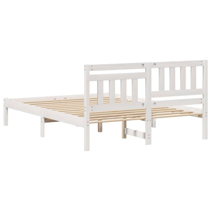 Struttura del letto Bianco 140 x 190 cm Pino massello | homemem39