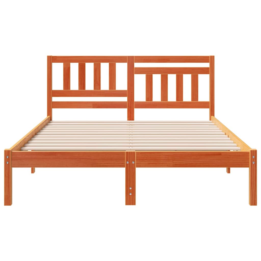 Struttura del letto Marrone cerato 140 x 190 cm Pino massello | homemem39