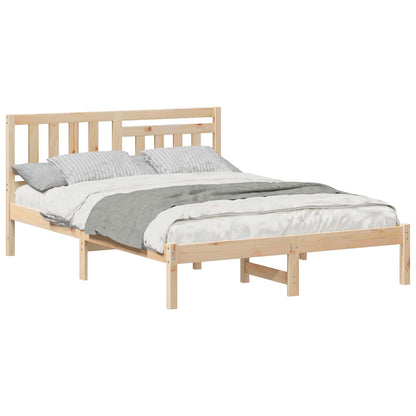 Struttura del letto Marrone 135 x 190 cm Pino massello | homemem39