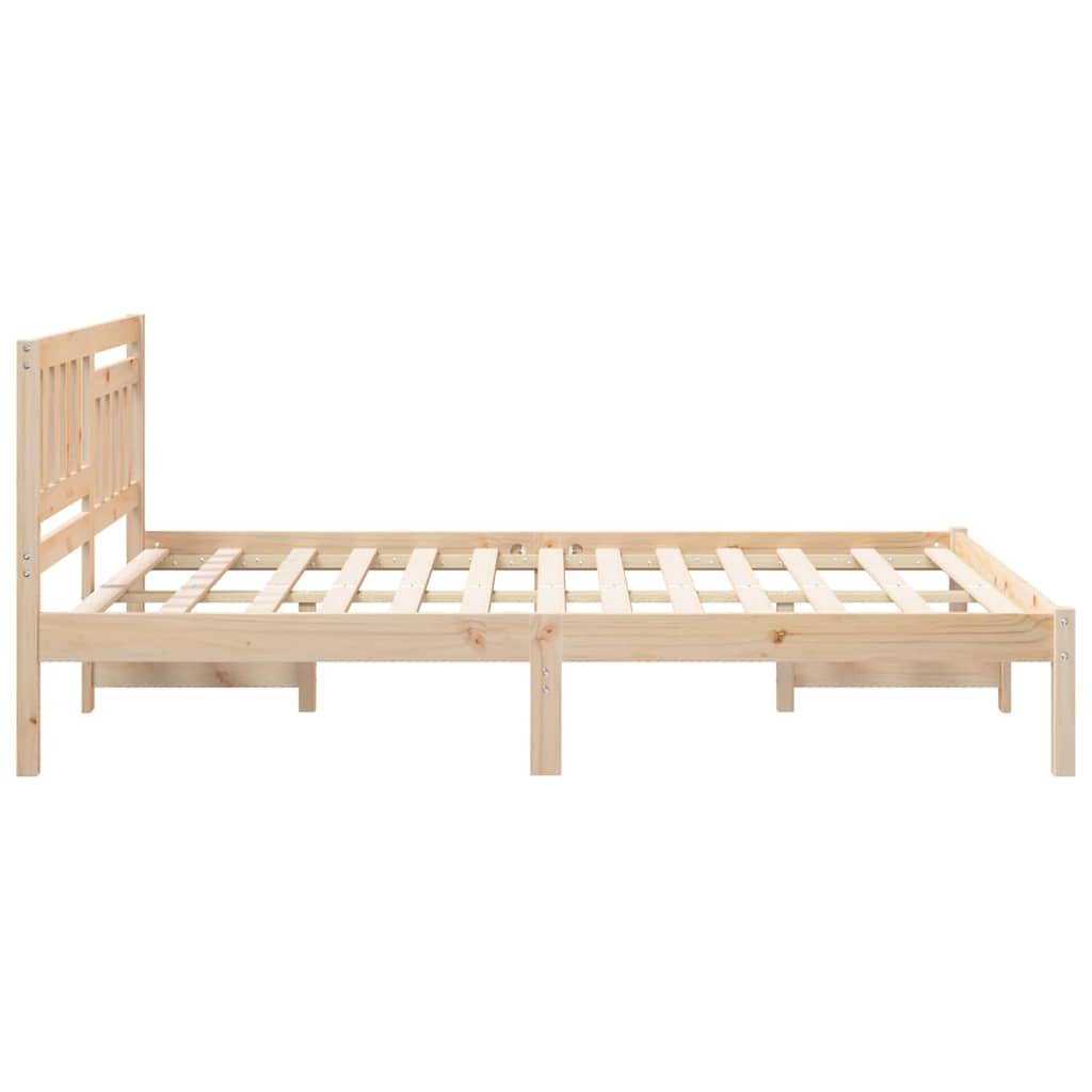 Struttura del letto Marrone 135 x 190 cm Pino massello | homemem39