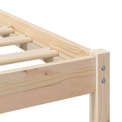 Struttura del letto Marrone 120 x 190 cm Pino massello