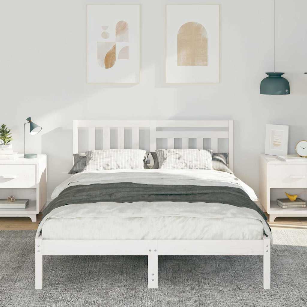 Struttura del letto Bianco 120 x 190 cm Pino massello | homemem39