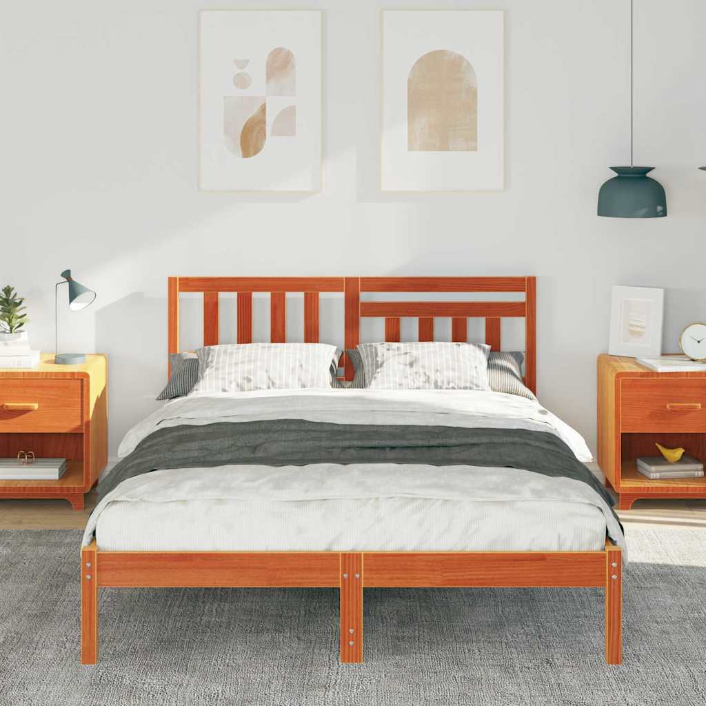 Struttura del letto Marrone cerato 120 x 190 cm Pino massello | homemem39
