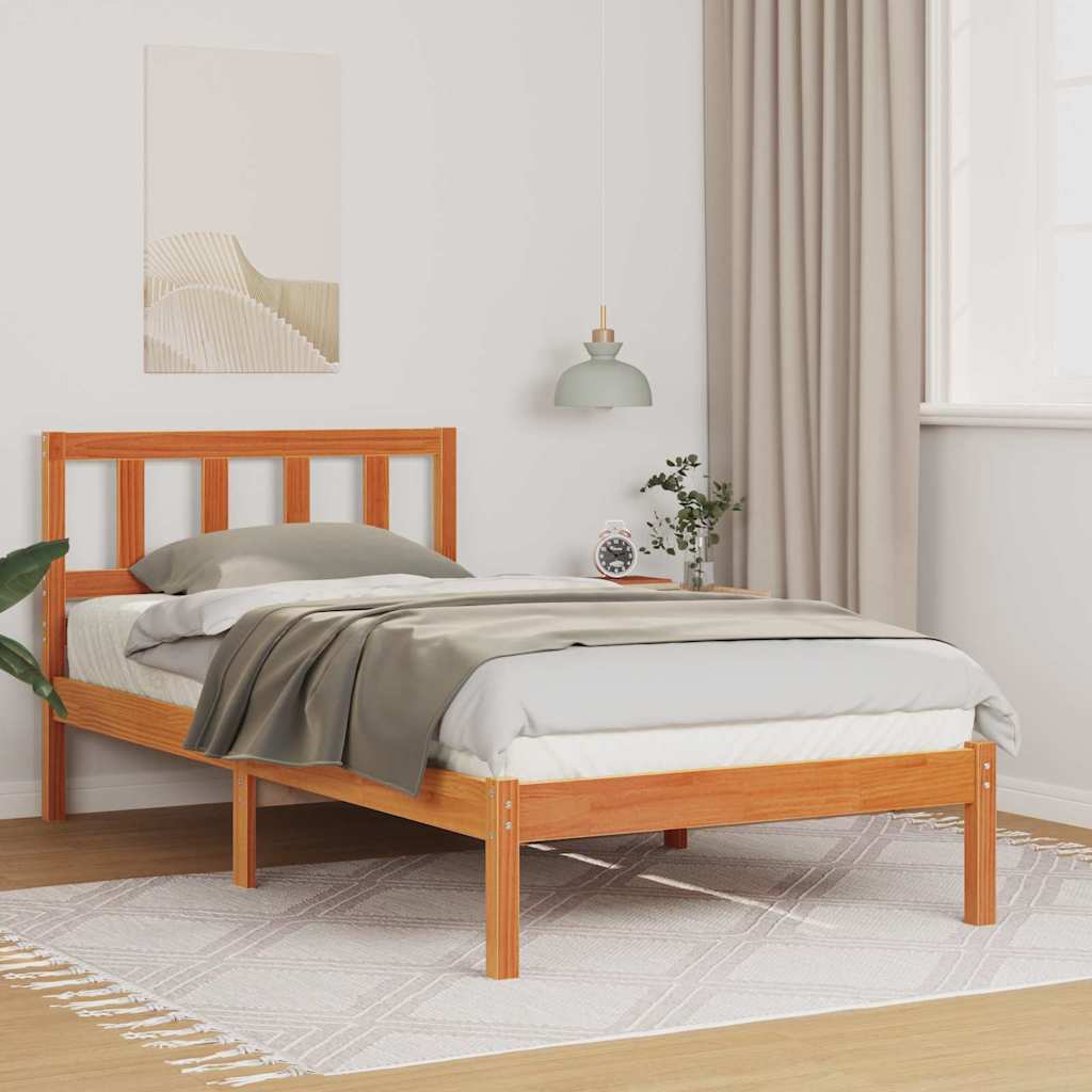 Struttura del letto Marrone cerato 80 x 200 cm Pino massello | homemem39