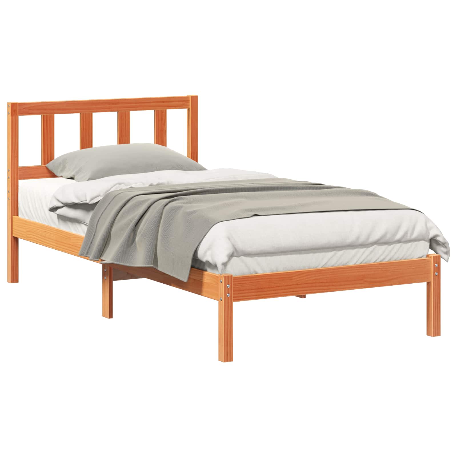Struttura del letto Marrone cerato 80 x 200 cm Pino massello | homemem39