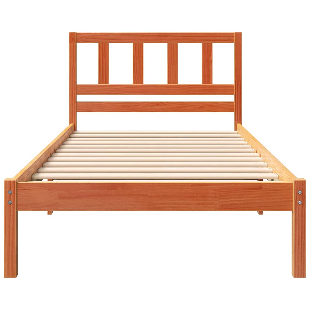 Struttura del letto Marrone cerato 80 x 200 cm Pino massello | homemem39