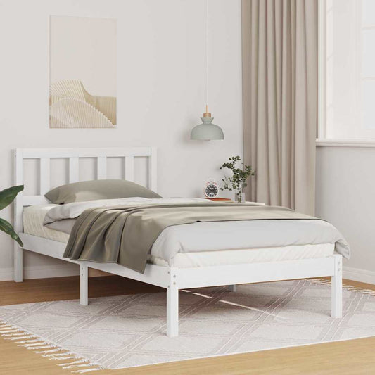 Struttura del letto Bianco 90 x 200 cm Pino massello | homemem39