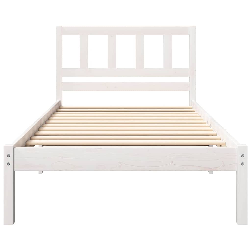 Struttura del letto Bianco 90 x 200 cm Pino massello | homemem39