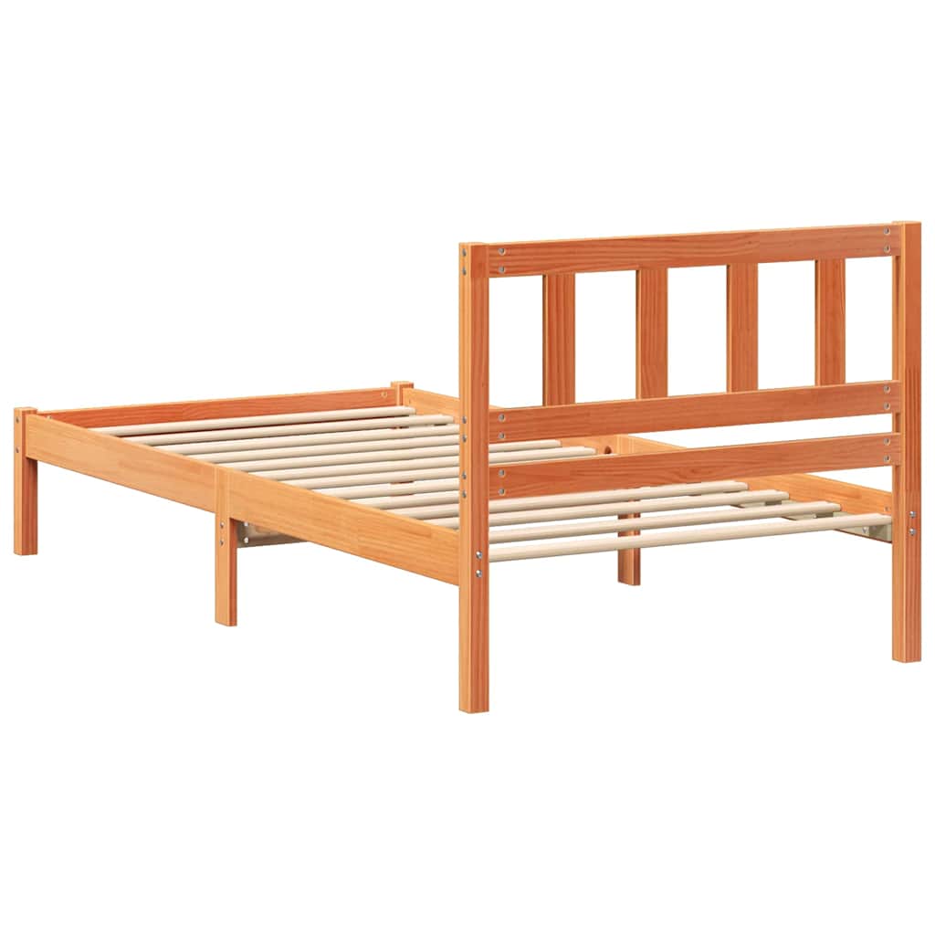 Struttura del letto Marrone cerato 90 x 200 cm Pino massello | homemem39