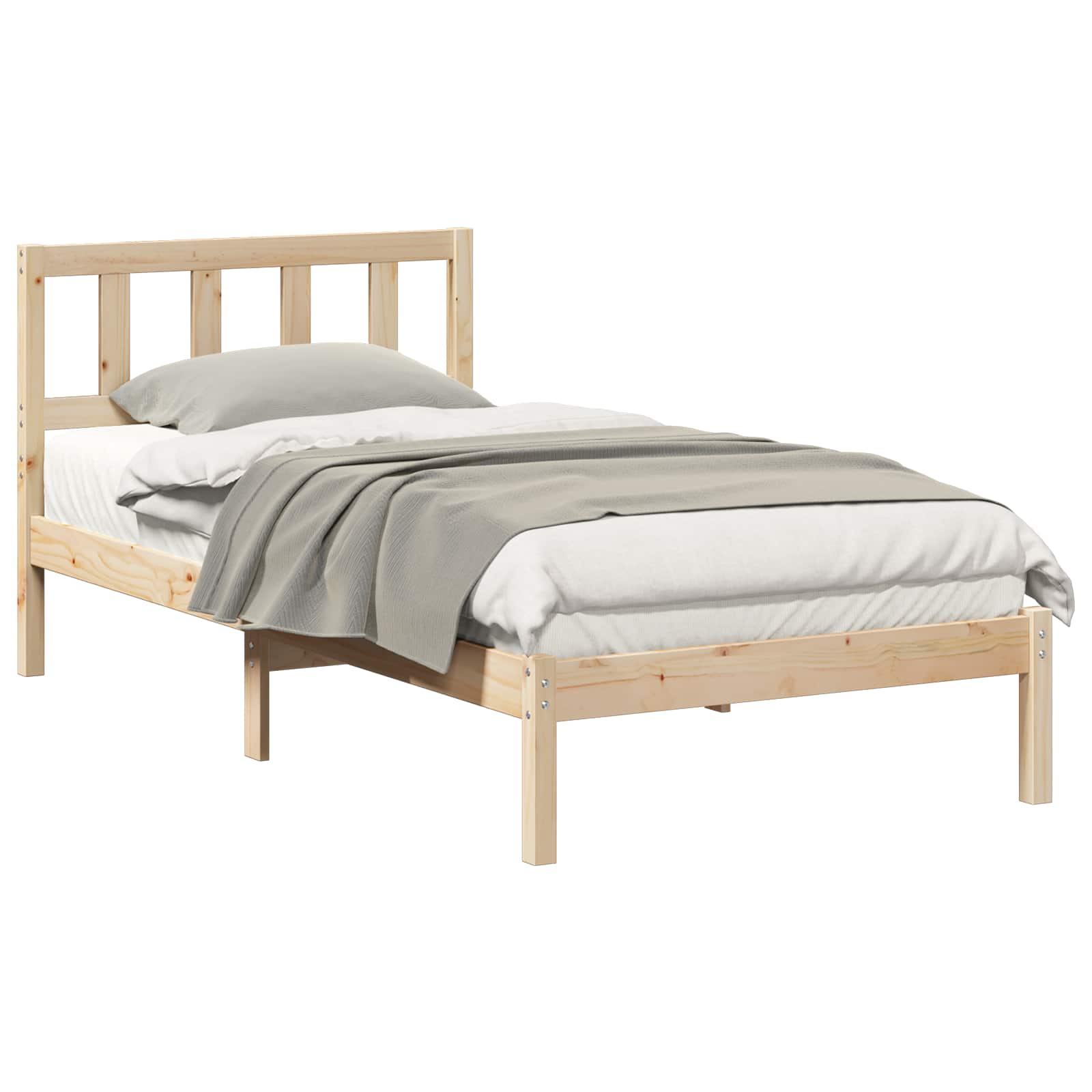 Struttura del letto Marrone 75 x 190 cm Pino massello | homemem39