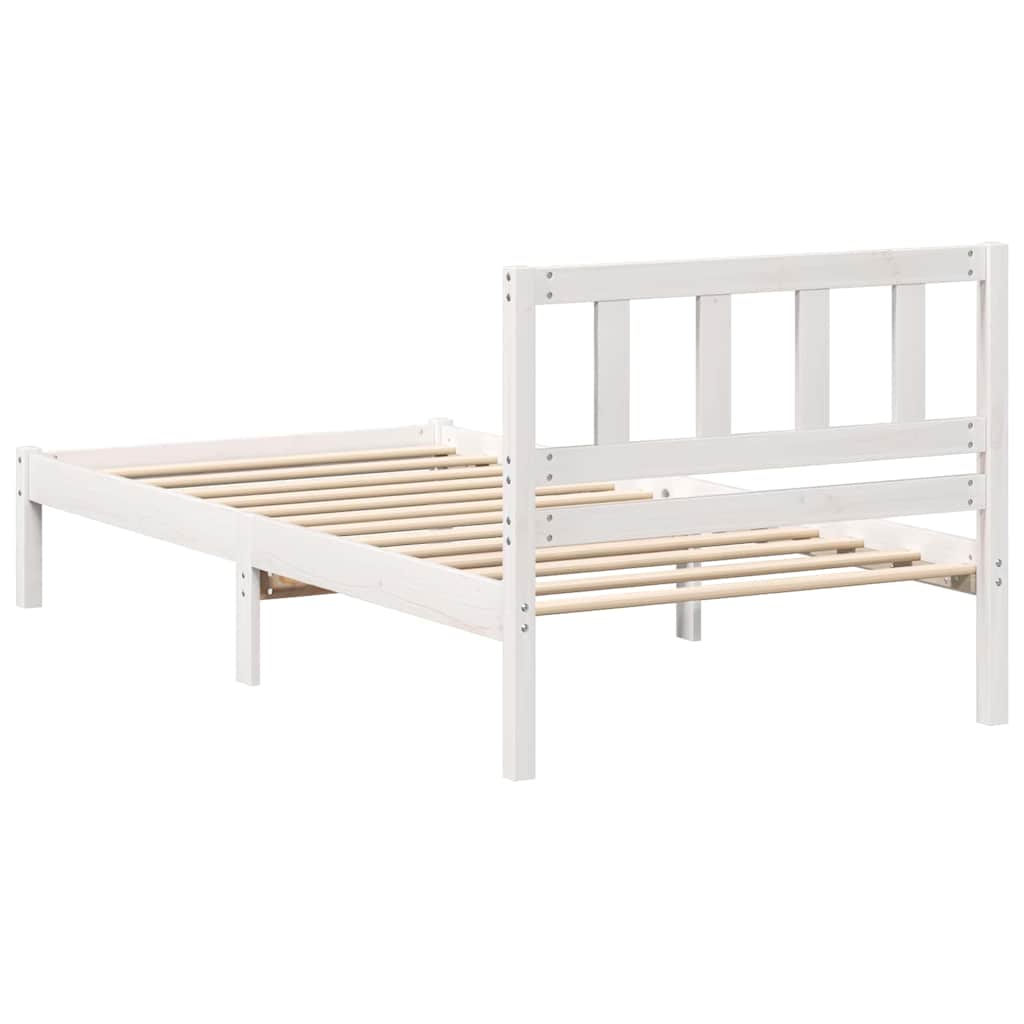 Struttura del letto Bianco 75 x 190 cm Pino massello | homemem39