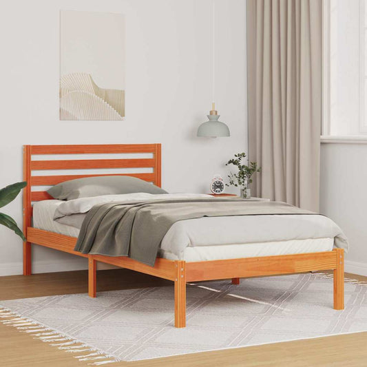 Struttura del letto Marrone cerato 80 x 200 cm Pino massello | homemem39