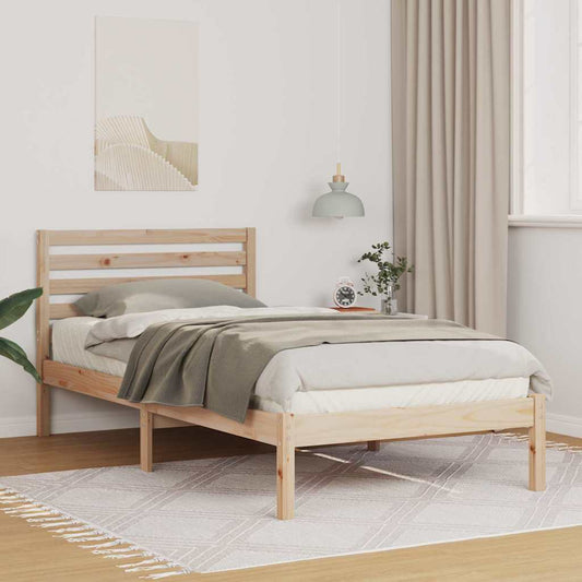 Struttura del letto Marrone 90 x 200 cm Pino massello | homemem39