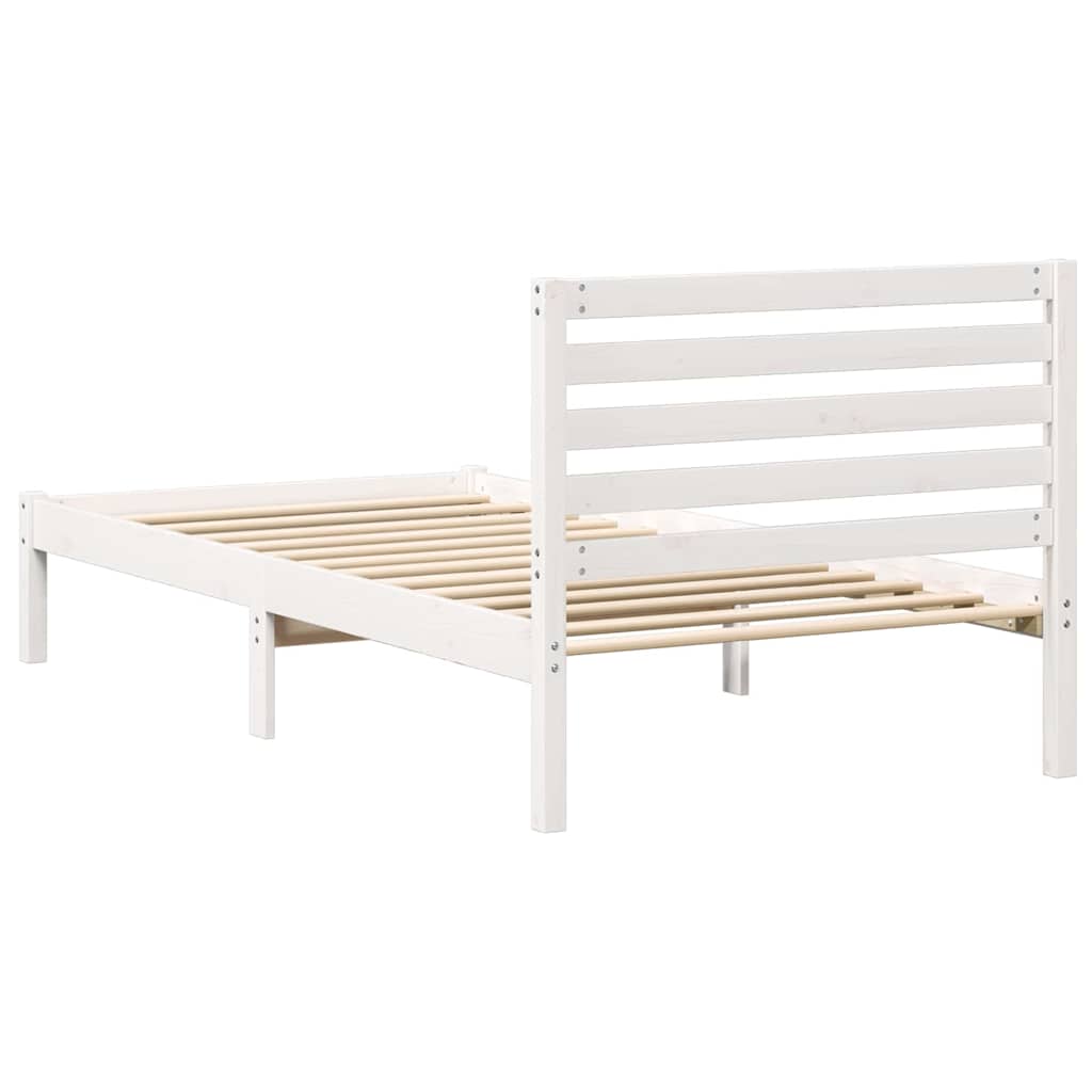 Struttura del letto Bianco 90 x 200 cm Pino massello | homemem39