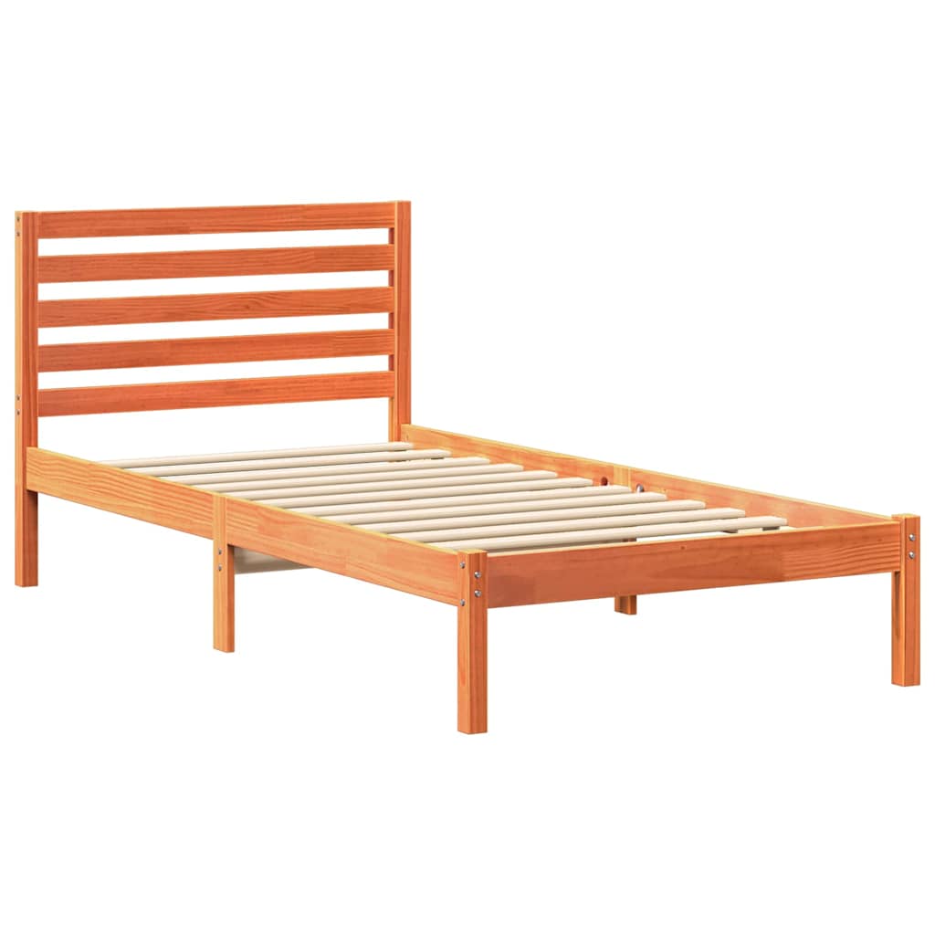 Struttura del letto Marrone cerato 90 x 200 cm Pino massello | homemem39