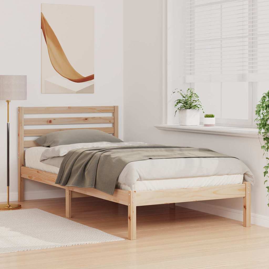 Struttura del letto Marrone 75 x 190 cm Pino massello | homemem39