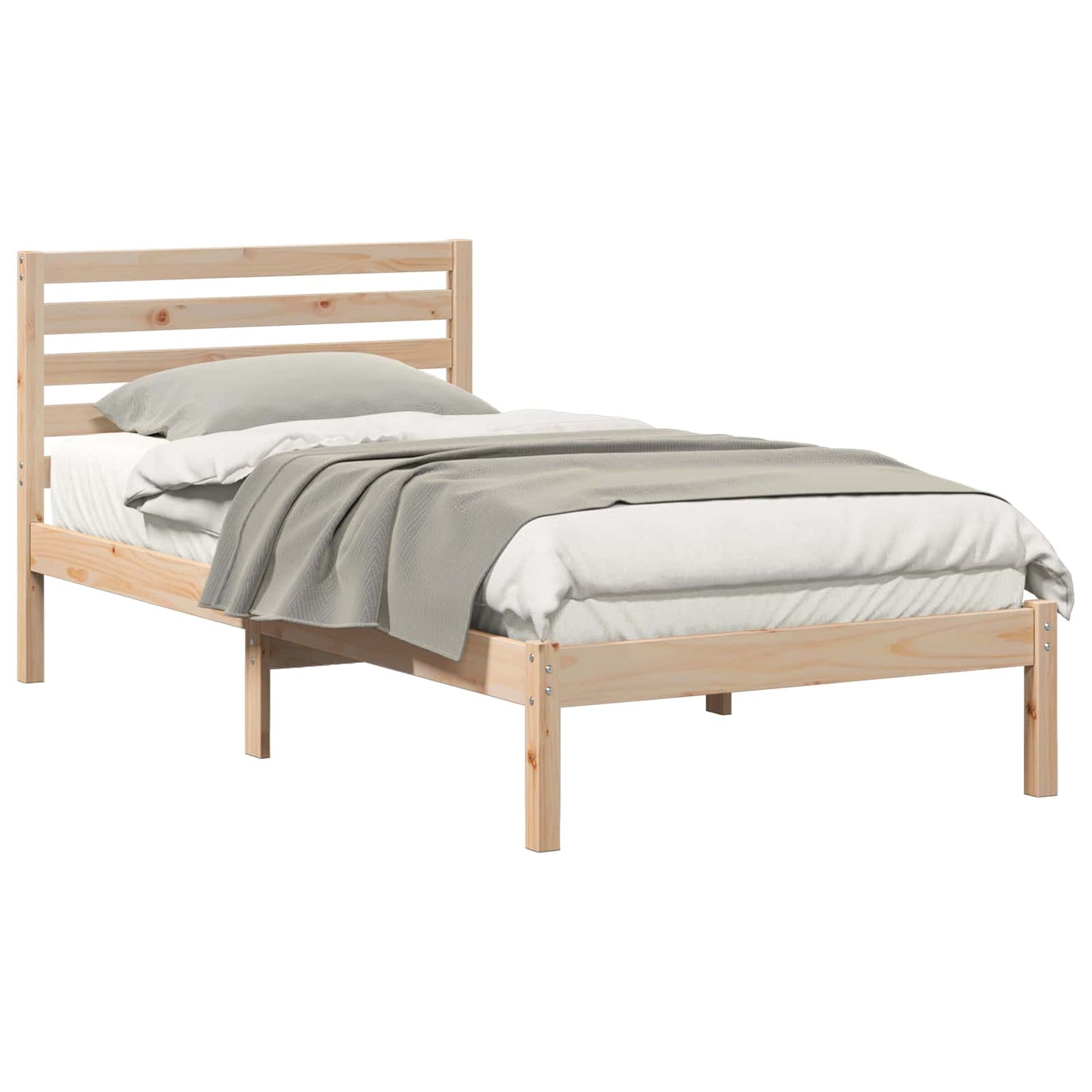 Struttura del letto Marrone 75 x 190 cm Pino massello | homemem39