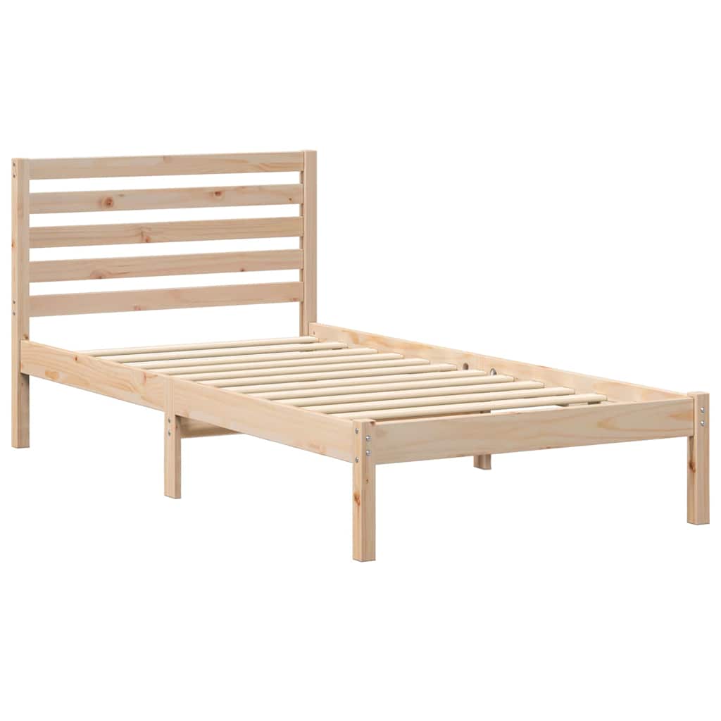 Struttura del letto Marrone 75 x 190 cm Pino massello | homemem39