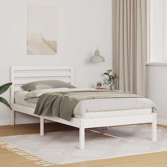 Struttura del letto Bianco 75 x 190 cm Pino massello | homemem39