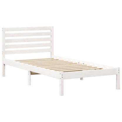 Struttura del letto Bianco 75 x 190 cm Pino massello | homemem39