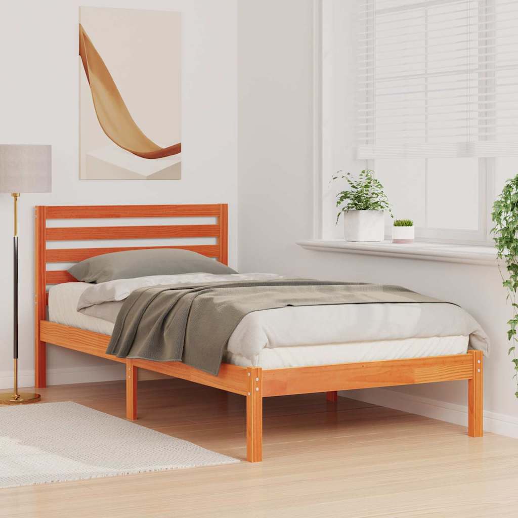 Struttura del letto Marrone cerato 75 x 190 cm Pino massello | homemem39