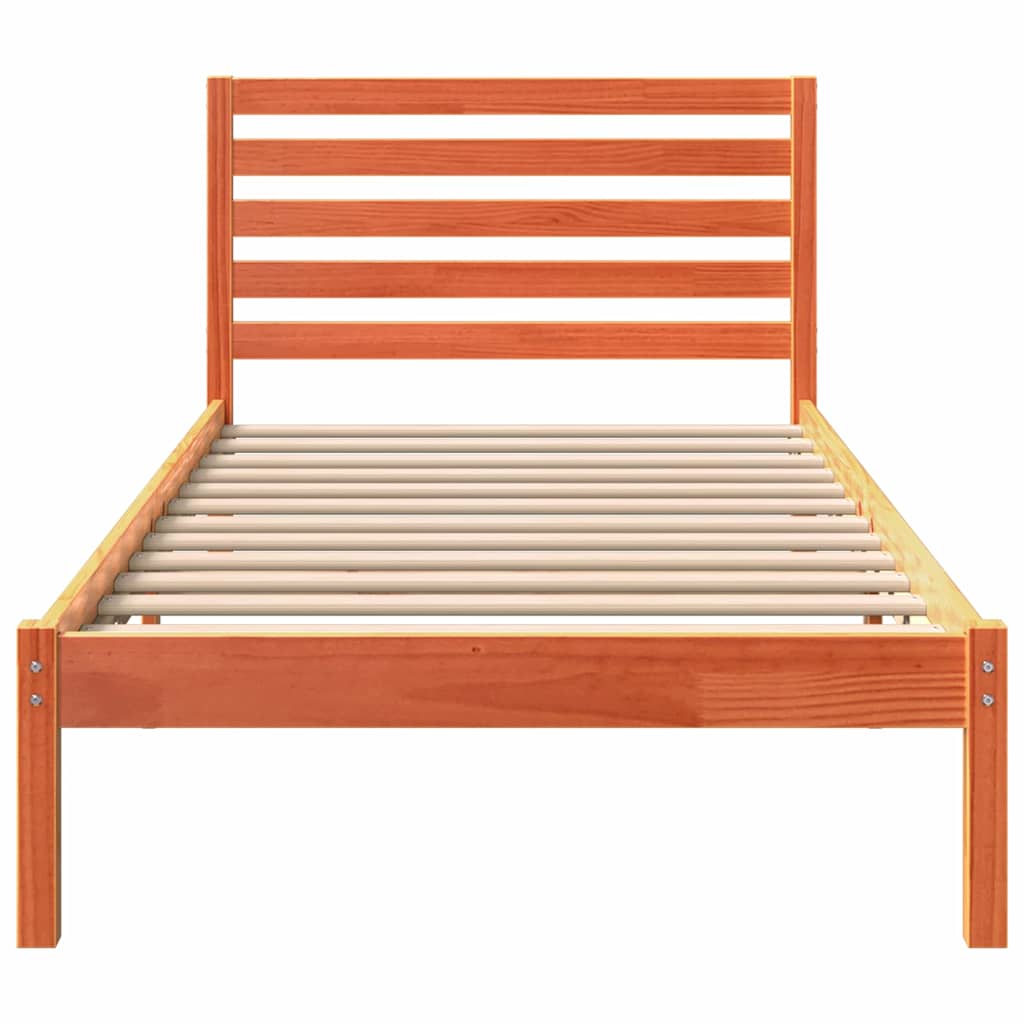 Struttura del letto Marrone cerato 75 x 190 cm Pino massello | homemem39