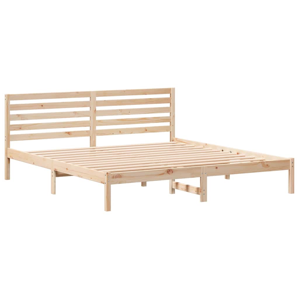 Struttura del letto Marrone 200 x 200 cm Pino massello | homemem39
