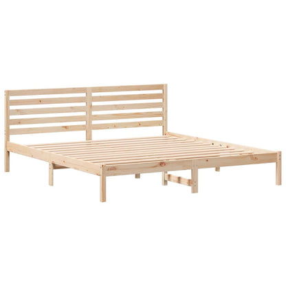 Struttura del letto Marrone 200 x 200 cm Pino massello | homemem39